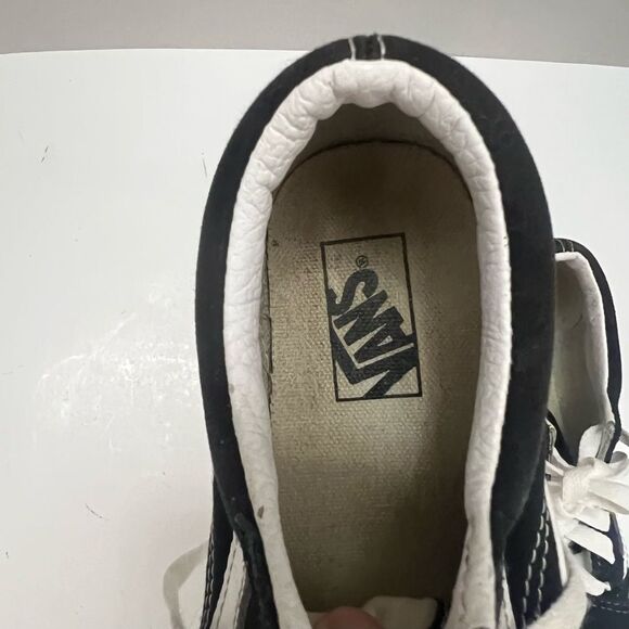 VANS Classic Old Skool Sneakers Kid Sz 2 Black Canvas Low Top Casual Skate Shoes - Picture 9 of 12